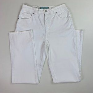Charter Club High waisted straight leg white jeans